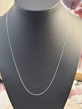 925 Italy Sterling Silver Rolo Chain Necklace 18” Dainty Cable Link